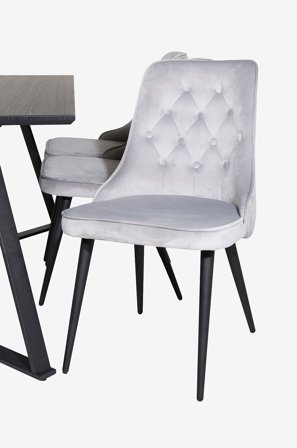 Venture Home - Stol Valleta, 2-pakning - Grå - Stoler - Fra Homeroom