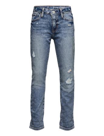 Kids Distressed Girlfriend Jeans With Washwell Blue GAP