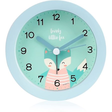 Børnevækkeur, Bærbar Analogt Vækkeur Natbord Ikke Tikkende