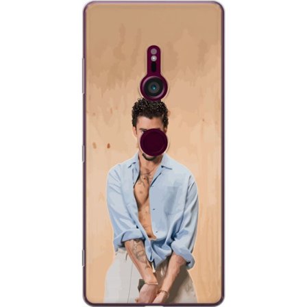 Yhteensopiva Puhelinkuori Sony Xperia XZ3 Bad Bunny Super Bowl-inspiroima grafiikka, jossa NFL-trofe ja San Franciscon silta urheilusuunnittelussa