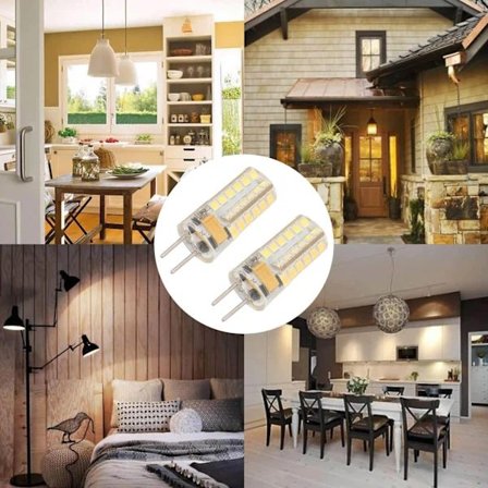 Ei-himmennettävät LED-lamput, pienjännite 12V AC DC GY6.35 LED-korvaus, energiatehokas valaistus vaatekaappiin ja kaapin alle (2 kpl)