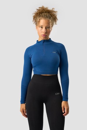 Define Seamless Cropped 1/4 Zip Dark Navy