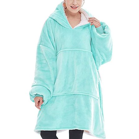 Blanket Ultra Soft Hoodie With Big Pocket Flannel Warm Cosy Comfy Oversized Wearable Hooded Unisex -a