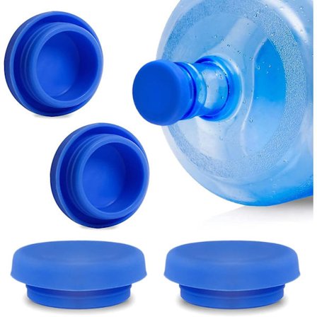 4-pakning 3 og 5 gallon vannkannekorker gjenbrukbare, silikon sølesikre 55 mm vannflaskekorker