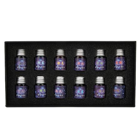 Lasikynämuste kultajauheella ja kukka-aromilla 12 väriä (#02)