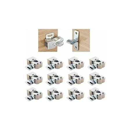Taktil Touch Hardware Perlespænde Møbelskabsdør tilbehør (sølv 10 stk),