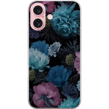 Apple iPhone 16 Läpinäkyvä kuori Kukat