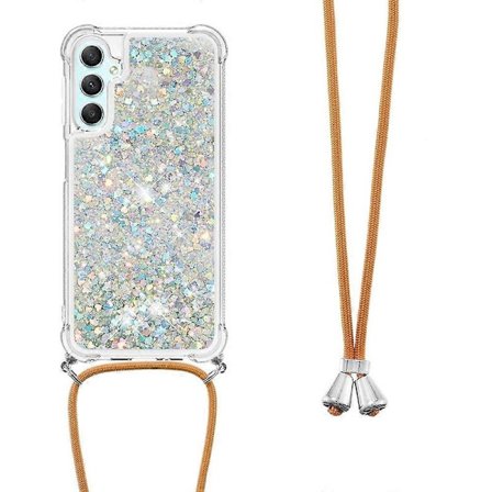 TPU-etui med kviksanddesign og snor til Samsung Galaxy A25 5G