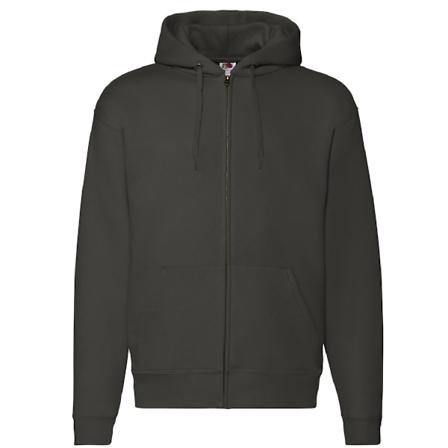Fruit Of The Loom Herr Zip Genom Huvtröja / Hoodie 3 Charcoal 3XL