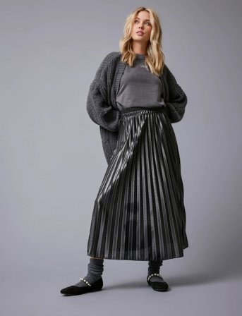ONLY Onllyon Pleated Shine Skirt Jrs - Black - M