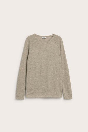 Kappahl | Underställströja i merinoull | Melerad beige