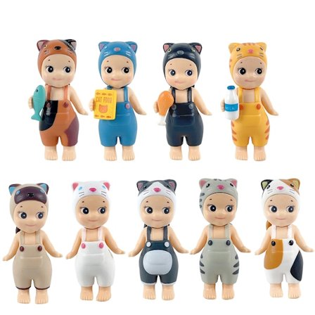 9-osainen Sunny Angel Papa Meow Meow Daily Combination Set Kissanukke Käsintehtyjä Koristeita Luovia Lahjoja