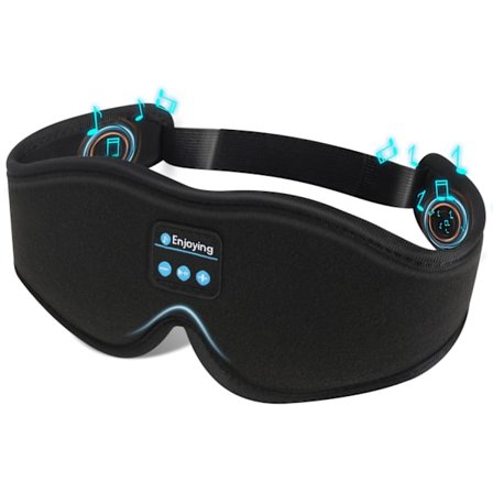 Trådløs 3D Bluetooth Søvnmaske med Stereolyd, Lysblokkerende Øyemaske for Søvn & Reise, Hjemmeutgave