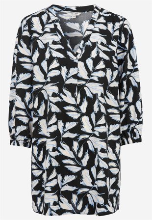 Cellbes of Sweden - Vævet tunika i sort / blå / mønstret til damer i størrelse 34/36