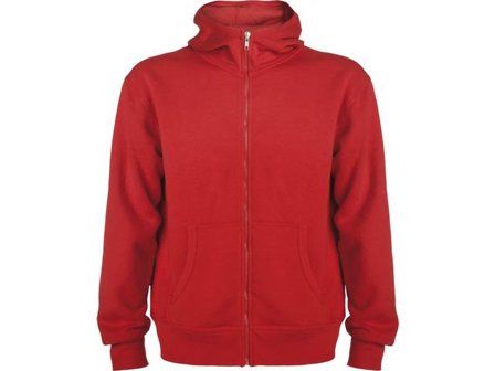 ROLY Hoodie zip Montblanc uni röd 3XL - Lyreco - Arbetskläder - Arbetströjor - Hoodies och luvtröjor