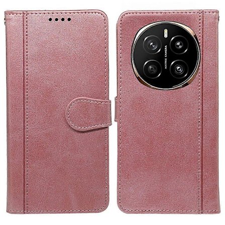 För Honor Magic7 Pro 5G Fodral Kalvtextur Läder Ställ Bokstil Telefonskal