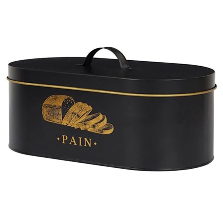 Leipälaatikko - Cook Concept - Metalli - Musta ja Kultainen - K12 X L33 X P18 Cm