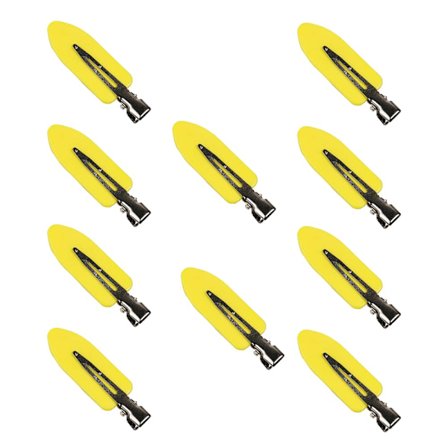 Sømløse hårklemmer, 10-pakning hårnålsklemmer, hårklemmer, hårnåler, skap en trendy frisyre, gul yellow