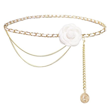 Blomsterkjede Belte Midjebelter HVIT TRE LAG TRE LAG