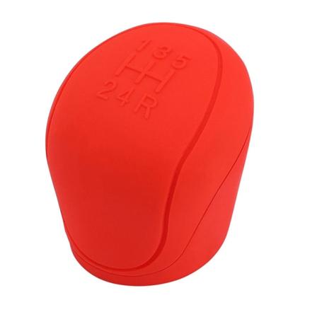Silikone Bil Gear Hoved Skift Knop Cover Gear Shift Non Slip Gri Red One Size