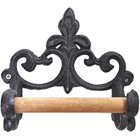 Retro Håndklædering Smedejern Håndklædeholder Papirhåndklædeholder Badeværelse Vægmonteret Tilbehør