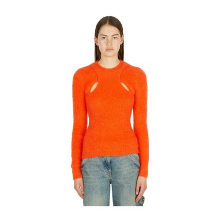 Isabel Marant, Round-neck Knitwear Pomarańczowy, Kobieta, Rozmiar: S