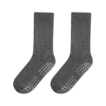 Yogasokker med grep for kvinner, sklisikre sokker for yoga, pilates, barre, dans mørk grå Dark gray