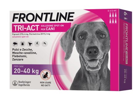 Frontline Tri-Act Soluzione Spot-On Cani 20-40Kg 6x4ml