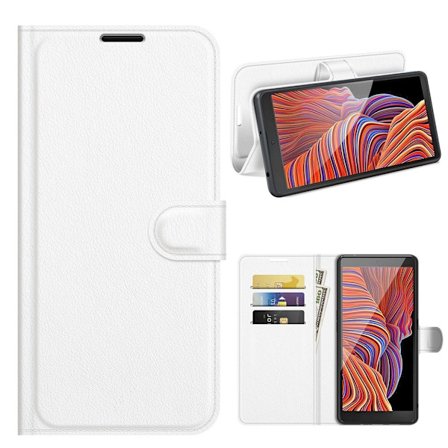 Classic Samsung Galaxy Xcover 5 flip kuoret - Valkoinen