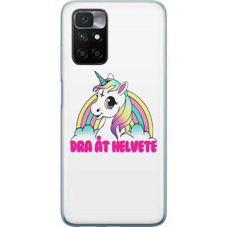 Xiaomi Redmi 10 Genomskinligt Skal Unicorn - Dra Åt @!#