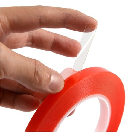 Dobbeltsidig teip til mobiler/nettbrett (transparent) 5mm