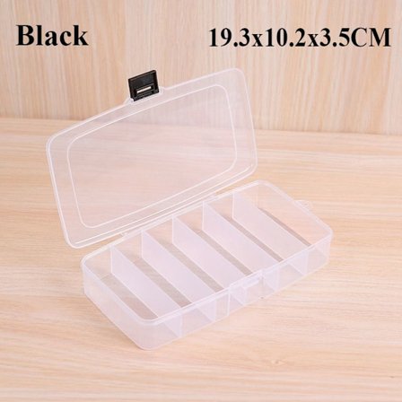 Oppbevaringsboks for smykker perler SORT 19,3X10,2X3,5CM