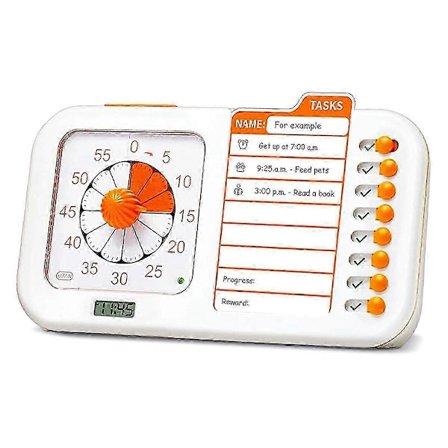 Visuel ADHD Timer til Børn & Voksne med Planlægningstavle, Opgavetimer, Gøremålsdiagram & Visuelt Skemaplanlægger[HK]