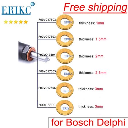 F00VC17503 F00VC17506 Diesel Injektor Kobber Shims F00VC17505 Dyse Kobber Skive F00VC17504 Pakning for BOSCH DELPHI Sprøyte