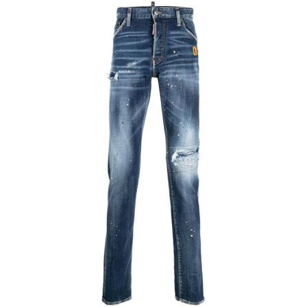 Dsquared2, Straight Jeans Blauw, Heren, Maat:2XL,stretch