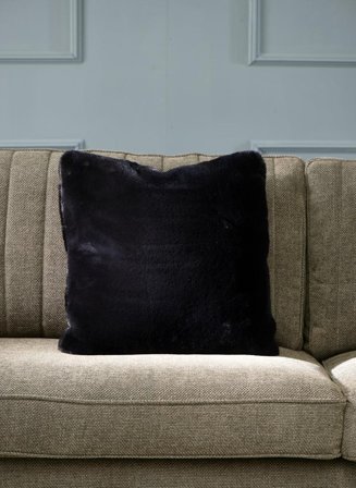 Riviera Maison Putetrekk Fuskepels Sort 50x50cm