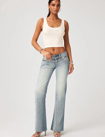 ABRAND 00 Super Low Flare Tall Aimeeaimee - Blue - 25