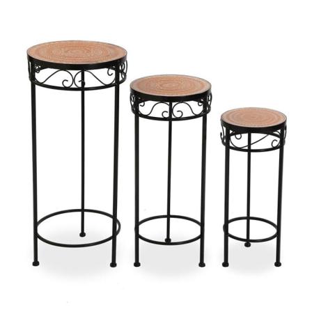 Blomkruksställning Versa Metall (30 X 69 Cm) (3 Pcs)