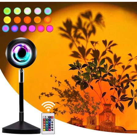 Solnedgangslys, 17 farger Sollys Projektor Solnedgangslys, 10 Watt