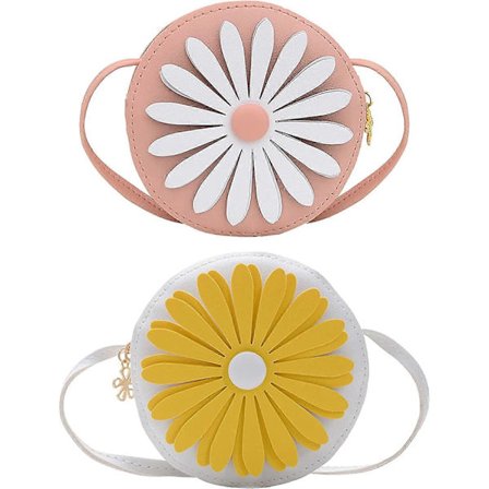 2 Pakk Små Jenter Crossbody Lommebøker Fargerike Blomster Vesker Småbarn Mini Søte Prinsesse Vesker Barn Skuldervesker Messenger Vesker