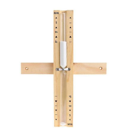 1 stk. badstue-timer for bad, veggmontert roterende badstue, 15 minutters sandklokke (khaki)