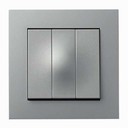 ELKO Plus 1+1+1 bryter innfelt alu