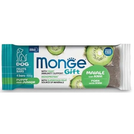 Monge Fruits Bars Barretta Per Cani Puppy/Junior Maiale Con Kiwi