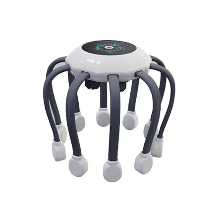 Elektrisk hodemassasjer blekksprut hodebunnsmassasje musikk 5 moduser 14 vibrerende kontakter rødlysbehandling