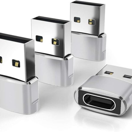 Adapter USB C hona till USB hane typ A laddningsblock
