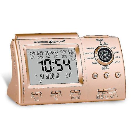 Automatisk digital klokke Islamsk Azan Muslimsk bønn Alarm Azan Klokke Kompatibel med skrivebord Bord Cl