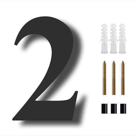 8" flytende husnummer Moderne husnummer 2 2