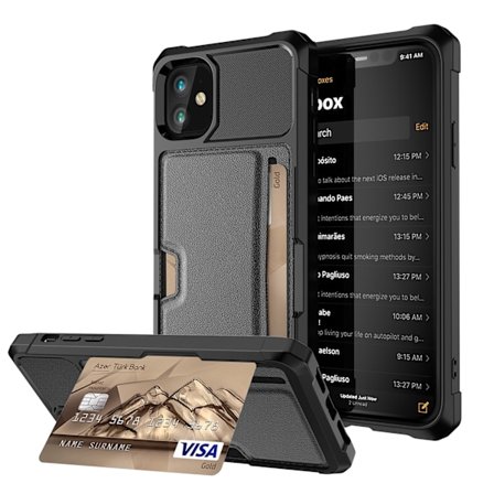 iPhone 12/12 Pro - Kortfodral med Greppvänlig & Fingeravtrycksresistent Yta