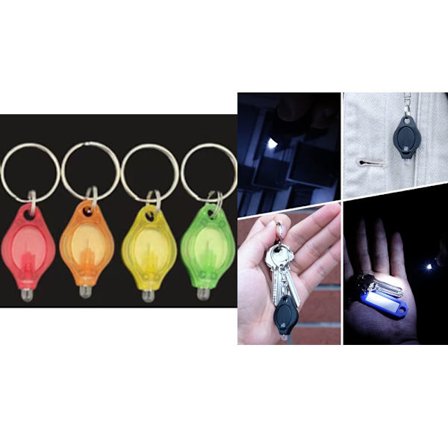 4 kpl Mini LED-avainperä taskulamppu Ultra Bright Battery