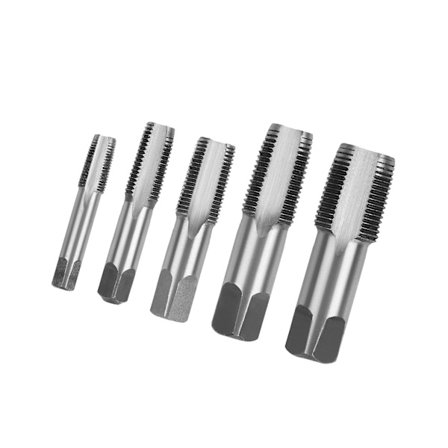 Sats med 5 NPT-rörset gängformande gängtappar kolstål 3/8" 3/4"